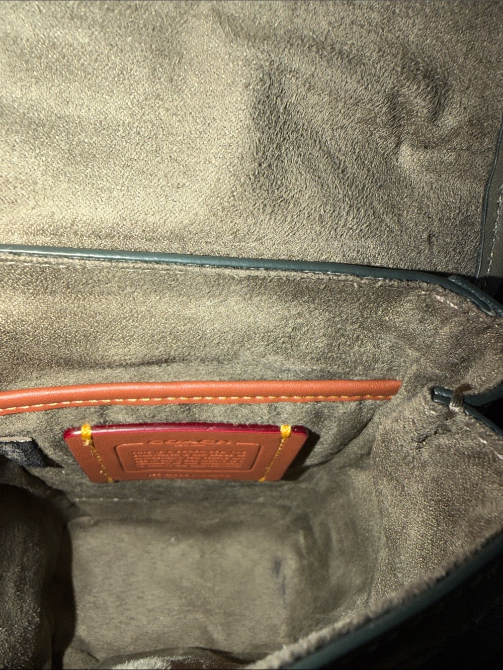 Coach Olive Green Leather Messenger Crossbody Bag - Picture 8 of 11
